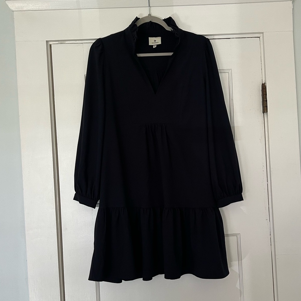 Tuckernuck Navy Crepe Palmerston Dress